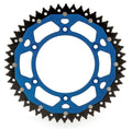 Corona ART doble compuesto (aluminio/acero) ultraligera autolimpiable - 48 dientes, paso 520, Azul ART ART-TM-48-BLU