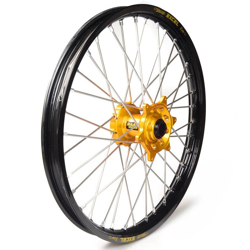 Rueda completa Haan Wheels aro negro 17-1,40 buje oro 1 13004/3/2 HAAN WHEELS 1 13004/3/2