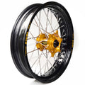 Rueda completa Haan Wheels aro negro 17-3,50 buje oro 1 14106/3/2 HAAN WHEELS 1 14106/3/2