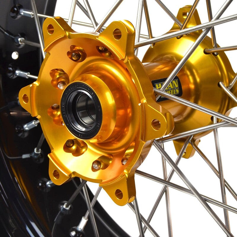 Rueda completa Haan Wheels aro negro 17-4,25 buje oro 1 16007/3/2 HAAN WHEELS 1 16007/3/2