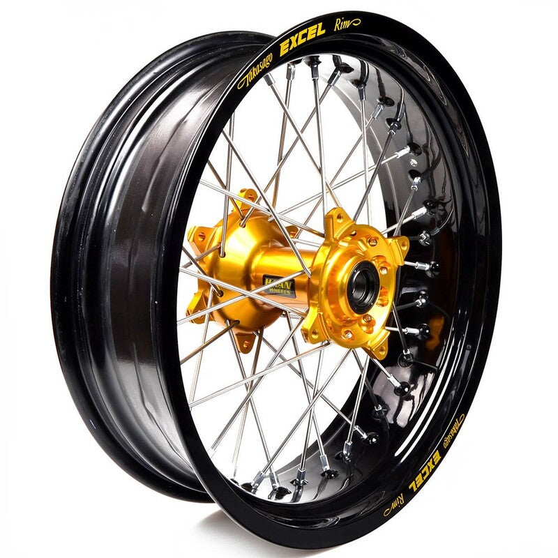 Rueda completa Haan Wheels aro negro 17-4,50 buje oro 1 16008/3/2 HAAN WHEELS 1 16008/3/2