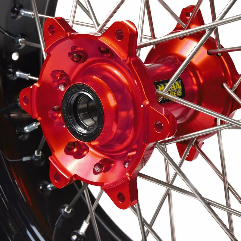 Rueda completa Haan Wheels aro negro 17-4,25 buje rojo 1 16107/3/6 HAAN WHEELS 1 16107/3/6