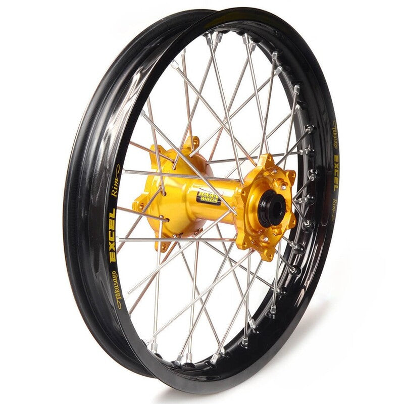 Rueda completa Haan Wheels aro negro 19-2,15 buje oro 1 16116/3/2 HAAN WHEELS 1 16116/3/2
