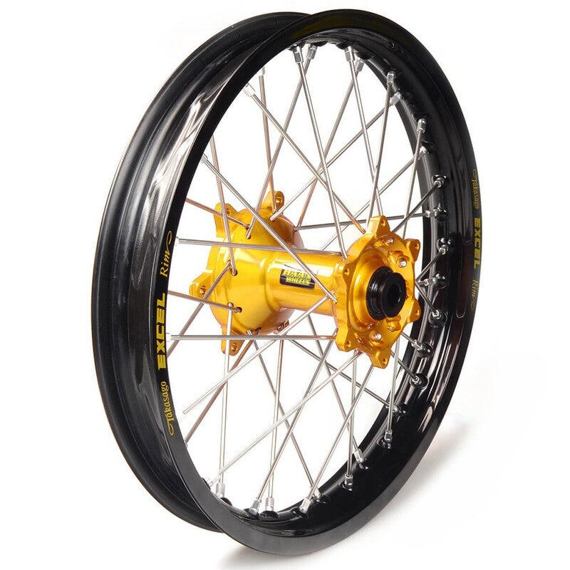 Rueda completa Haan Wheels aro negro 18-2,50 buje oro 1 16413/3/2 HAAN WHEELS 1 16413/3/2