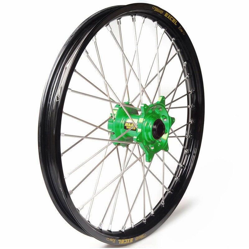Rueda completa Haan Wheels aro negro 17-2,50 buje verde 1 23049/3/7 HAAN WHEELS 1 23049/3/7