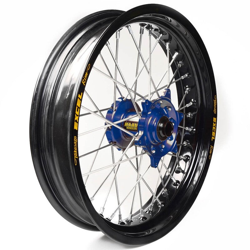 Rueda completa Haan Wheels aro negro 17-3,50 buje azul 1 24006/3/5 HAAN WHEELS 1 24006/3/5