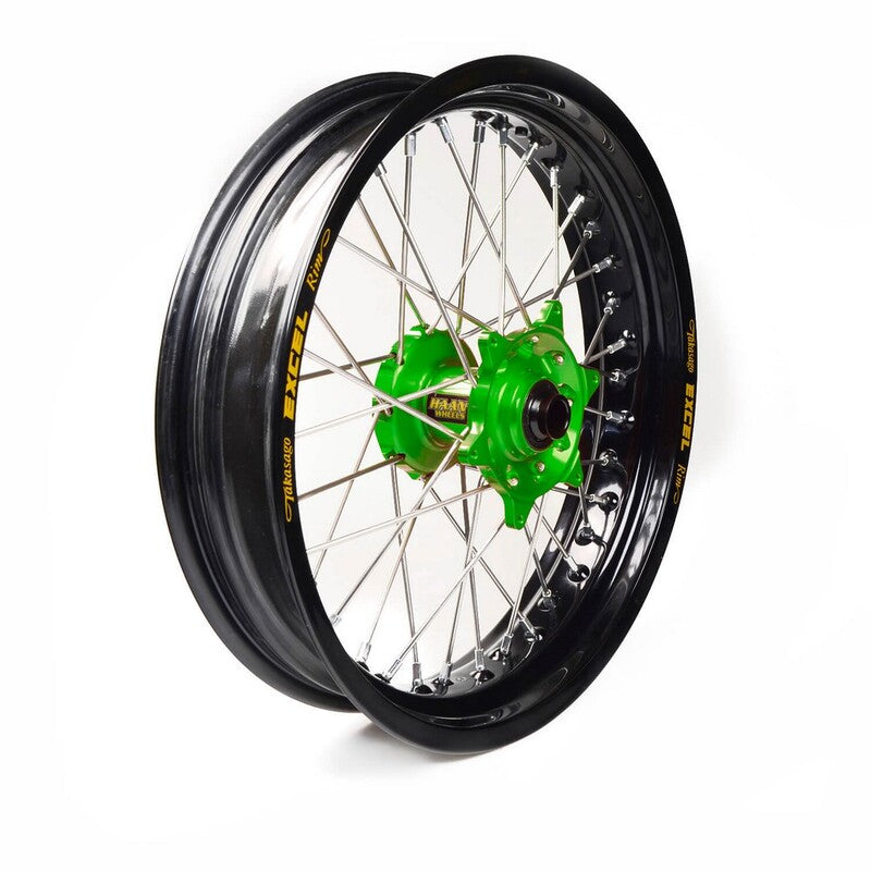 Rueda completa Haan Wheels aro negro 17-3,50 buje verde 1 25006/3/7 HAAN WHEELS 1 25006/3/7