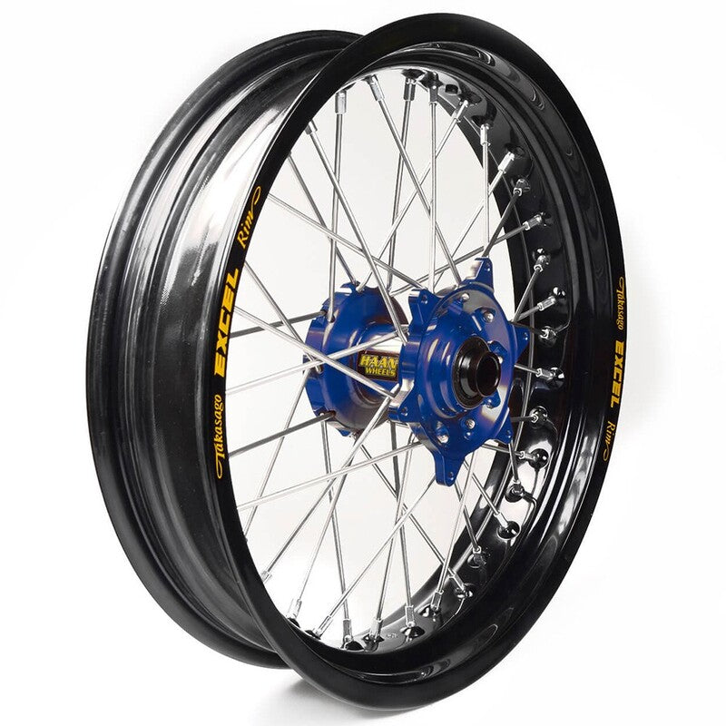 Rueda completa Haan Wheels aro negro 17-3,50 buje azul 1 25006/3/5 HAAN WHEELS 1 25006/3/5