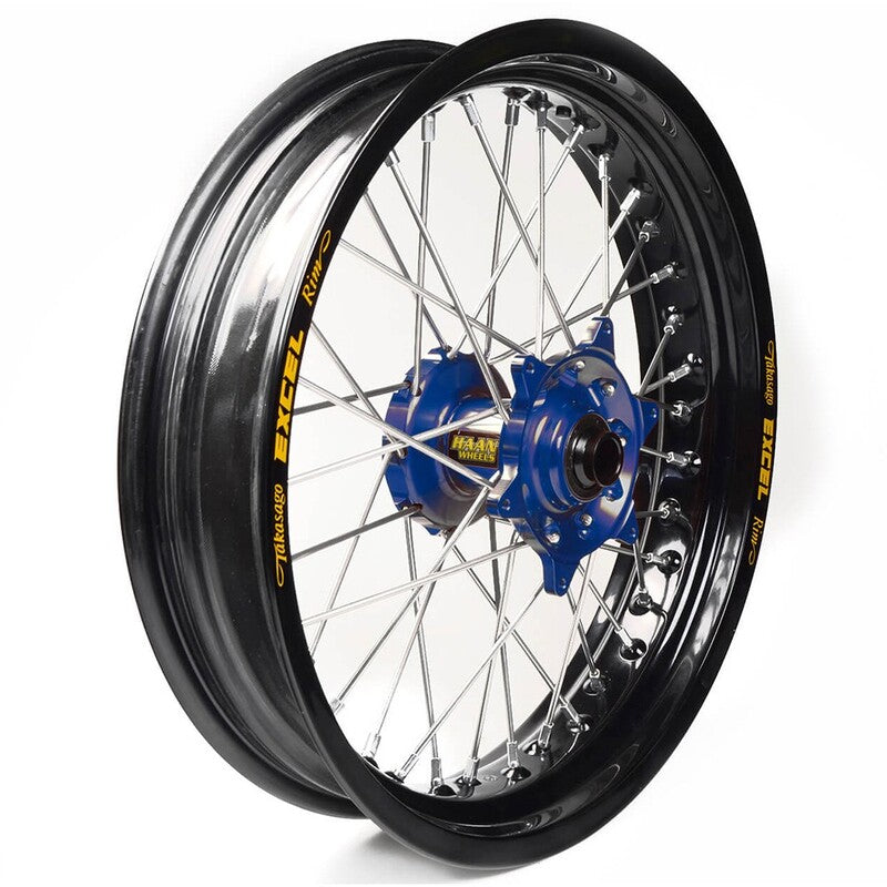 Rueda completa Haan Wheels aro negro 17-3,50 buje azul 1 25106/3/5 HAAN WHEELS 1 25106/3/5