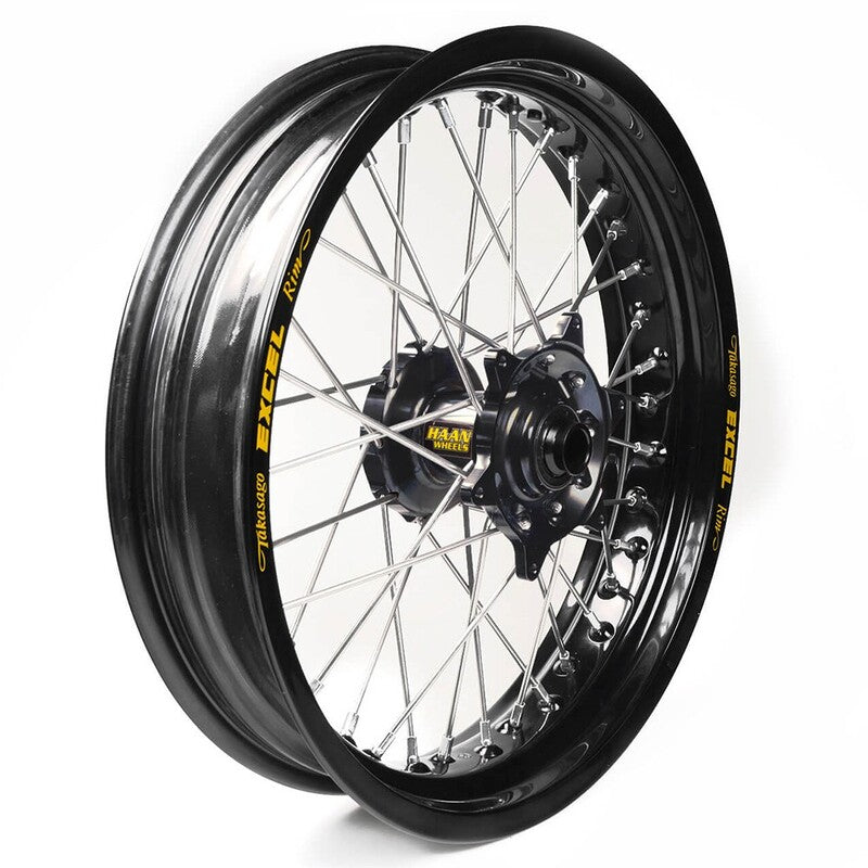 Rueda completa Haan Wheels aro negro 17-3,50 buje negro 1 34006/3/3 HAAN WHEELS 1 34006/3/3