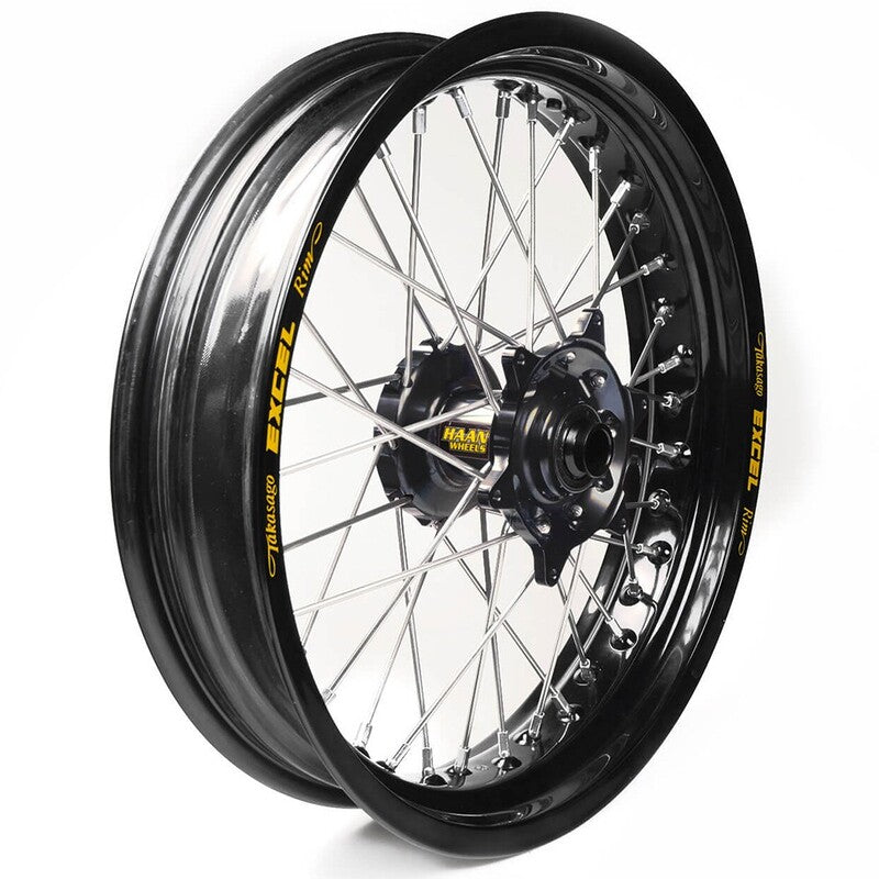 Rueda completa Haan Wheels aro negro 17-3,50 buje negro 1 35406/3/3 HAAN WHEELS 1 35406/3/3