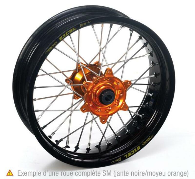 Rueda completa Haan Wheels aro negro 17-5,50 buje naranja 1 36010/3/10 HAAN WHEELS 136010/3/10