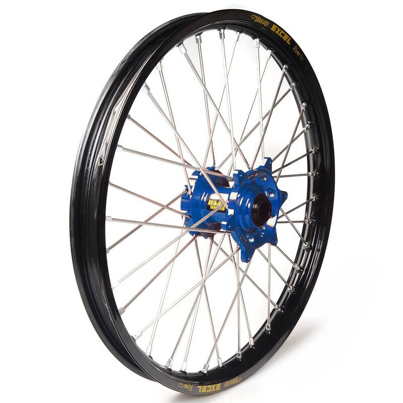 Rueda completa Haan Wheels aro negro 19-1,40 buje azul 1 43014/3/5 HAAN WHEELS 1 43014/3/5