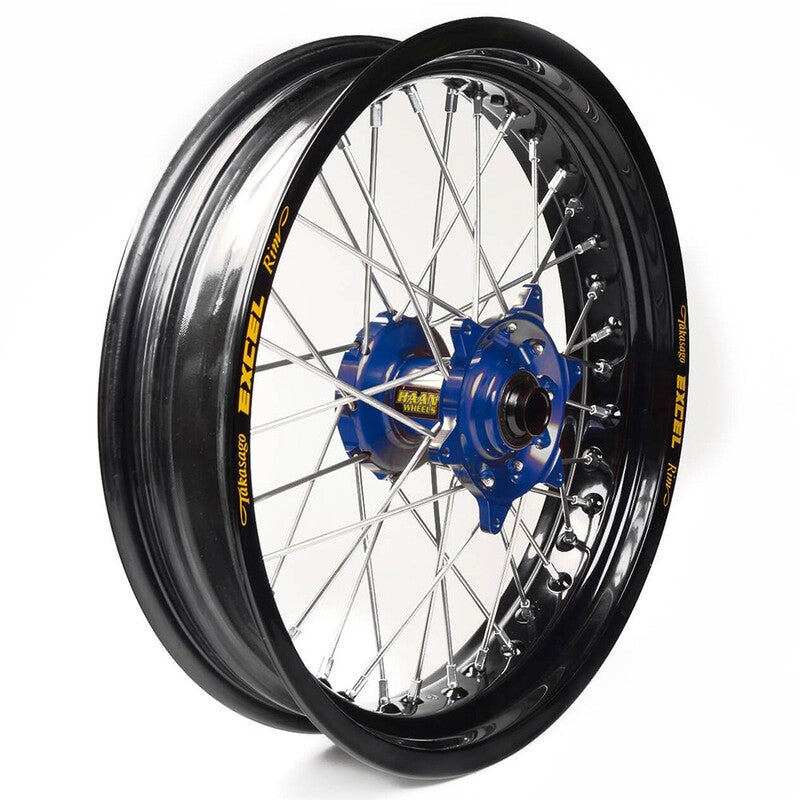 Rueda completa Haan Wheels aro negro 17-3,50 buje azul 1 45106/3/5 HAAN WHEELS 1 45106/3/5