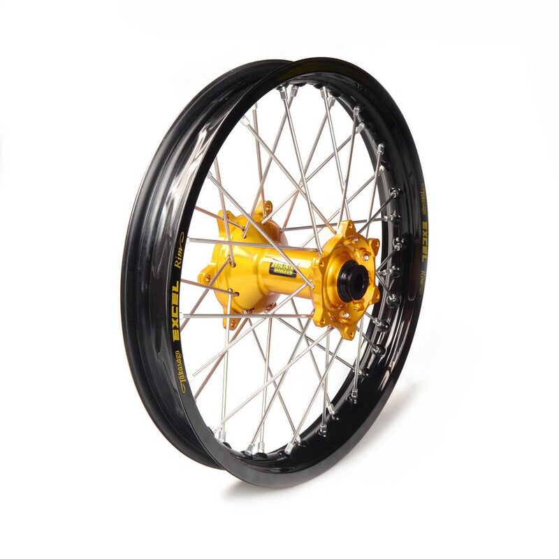 Rueda completa Haan Wheels aro negro 18-2,15 buje oro 1 46112/3/2 HAAN WHEELS 1 46112/3/2