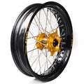 Rueda completa Haan Wheels aro negro 16-3,50 buje oro 1 55150/3/2 HAAN WHEELS 1 55150/3/2
