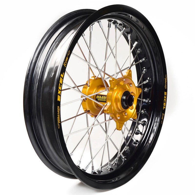 Rueda completa Haan Wheels aro negro 16,5-3,50 buje oro 1 55255/3/2 HAAN WHEELS 1 55255/3/2