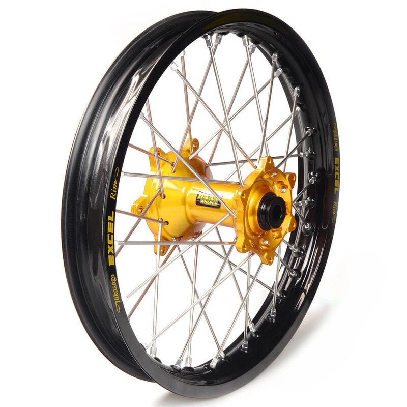 Rueda completa Haan Wheels aro negro 18-2,50 buje oro 1 56013/3/2 HAAN WHEELS 1 56013/3/2