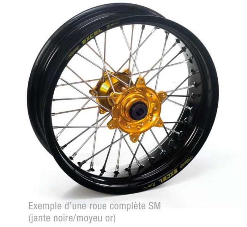 Rueda completa Haan Wheels aro negro 17-5,50 buje oro 1 56210/3/2 HAAN WHEELS 156210/3/2