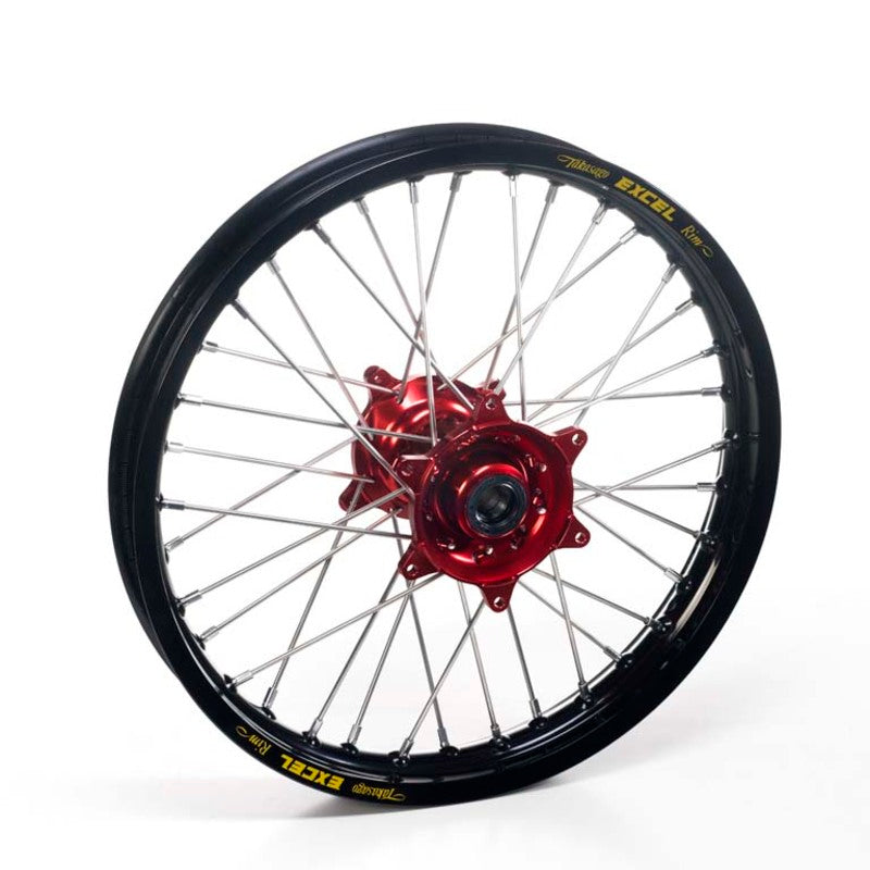 Rueda completa Haan Wheels aro negro 19-2,15 buje rojo 1 66016/3/6 HAAN WHEELS 166016/3/6