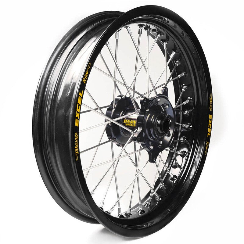 Rueda completa Haan Wheels aro negro 17-3,50 buje negro 1 75006/3/3 HAAN WHEELS 1 75006/3/3