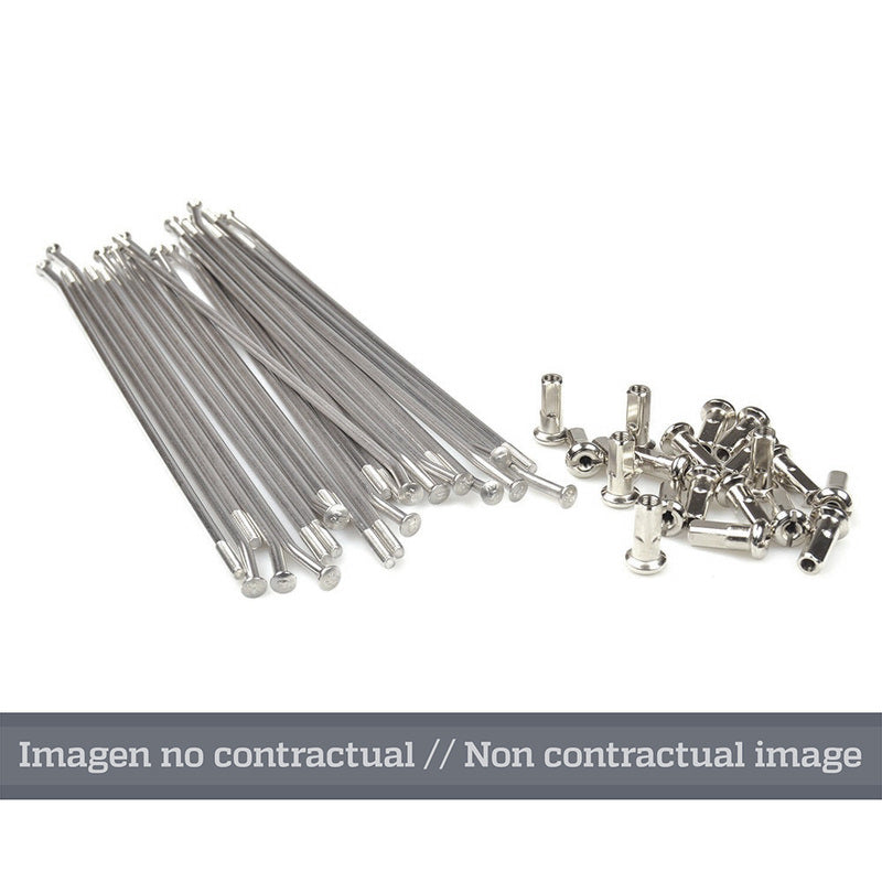 Juego de radios plata para llanta 18-4,25 para buje OEM 25 3405 HAAN WHEELS 25 3405