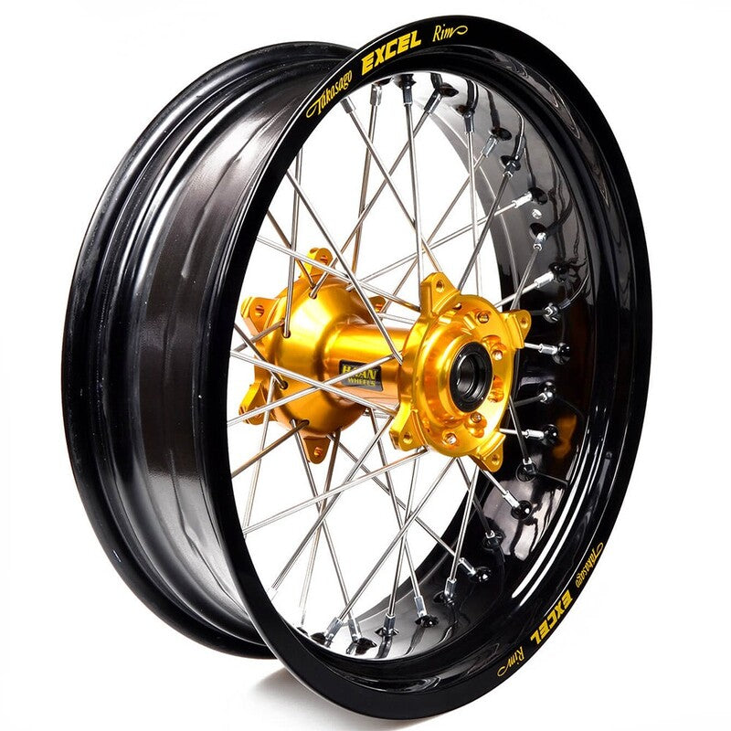 Rueda completa Haan Wheels aro negro 17-4,50 buje oro 1 106008/3/2 HAAN WHEELS 1 106008/3/2