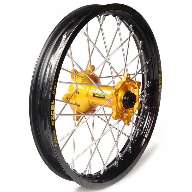 Rueda completa Haan Wheels aro negro 19-2,15 buje oro 1 116016/3/2 HAAN WHEELS 1 116016/3/2