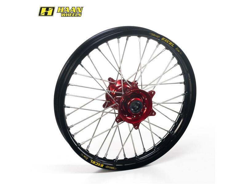 Rueda tubeless completa Haan Wheels 17-5.00 Aro negro buje rojo HAAN WHEELS 116409/3/6/T