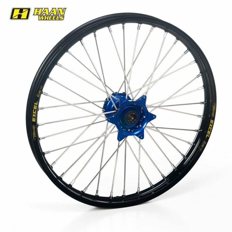 Rueda tubeless completa Haan Wheels 17-3.50 aro negro buje azul HAAN WHEELS 155206/3/5/T