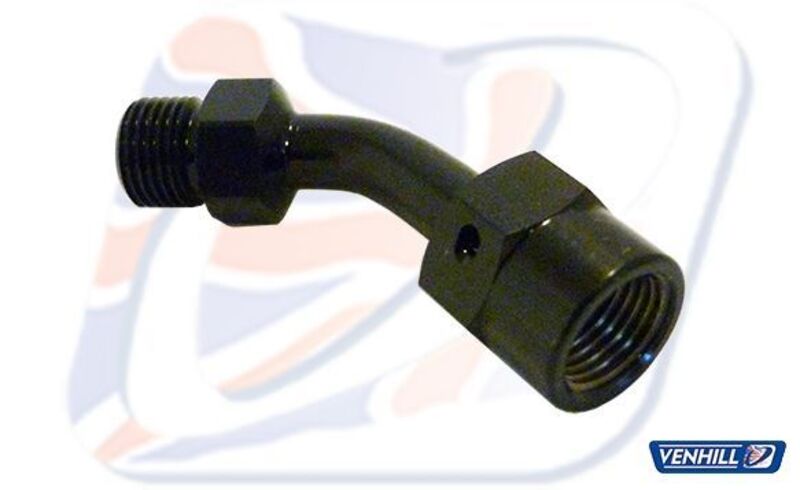 Conector 45° Venhill negro VENHILL E645/BK