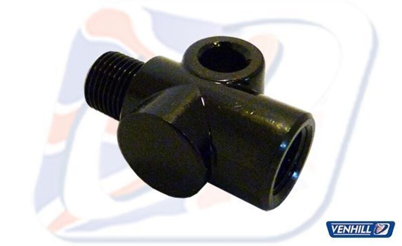 Conector recto M10x1 Venhill sujeción negro VENHILL 776/4/BK