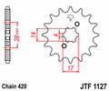 Piñon JT 1127 de acero con 15 dientes JT SPROCKETS JTF1127.15