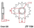 Piñón JT 1184 de acero con 18 dientes JT SPROCKETS JTF1184.18