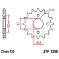 Piñon JT 1256 de acero con 13 dientes JT SPROCKETS JTF1256.13