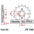 Piñon JT 1350 de acero con 13 dientes JT SPROCKETS JTF1350.13