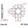 Piñón JT F1516 de acero con 16 dientes JT SPROCKETS JTF1516.16