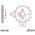 Piñon JT 273 de acero con 15 dientes JT SPROCKETS JTF273.15