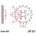 Piñón JT 277 de acero con 14 dientes JT SPROCKETS JTF277.14