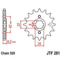 Piñon JT 281 de acero con 13 dientes JT SPROCKETS JTF281.13