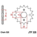 Piñón JT 328 de acero con 12 dientes JT SPROCKETS JTF328.12