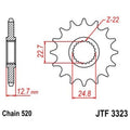 Piñon JT 3323 de acero con 24 dientes JT SPROCKETS JTF3323.24