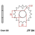 Piñon JT 394 de acero con 11 dientes JT SPROCKETS JTF394.11