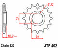 Piñón JT SPROCKETS acero estándar 402 - Paso 520 JT SPROCKETS JTF402.14