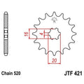 Piñon JT 421 de acero con 11 dientes JT SPROCKETS JTF421.11