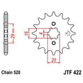 Piñon JT 422 de acero con 13 dientes JT SPROCKETS JTF422.13