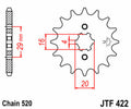 Piñon JT 422 de acero con 14 dientes JT SPROCKETS JTF422.14