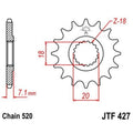 Piñón JT SPROCKETS acero estándar 427 - Paso 520 JT SPROCKETS JTF427.11