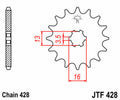 Piñon JT 428 de acero con 14 dientes JT SPROCKETS JTF428.14