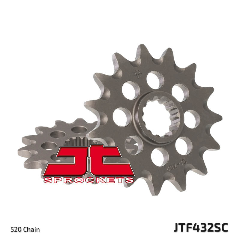Piñón JT SPROCKETS acero autolimpiable 432 - Paso 520 JT SPROCKETS JTF432.13SC